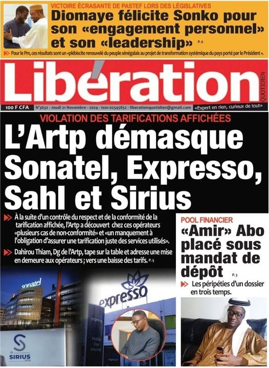 Violations des tarifications affichées : l’Artp démasque Sonatel, Expresso, Sahl et Sirius.